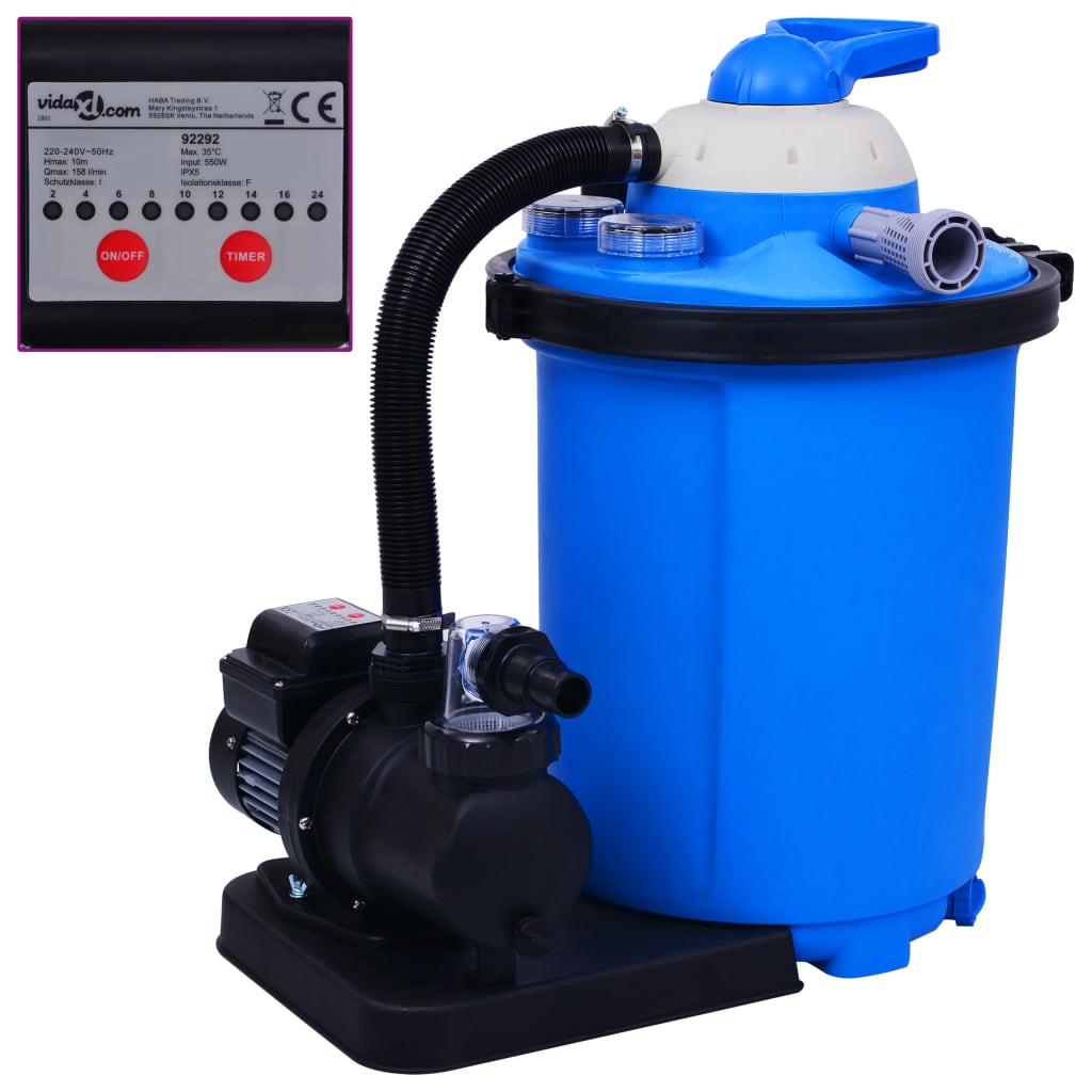 Zandfilterpomp Met Timer 550 W