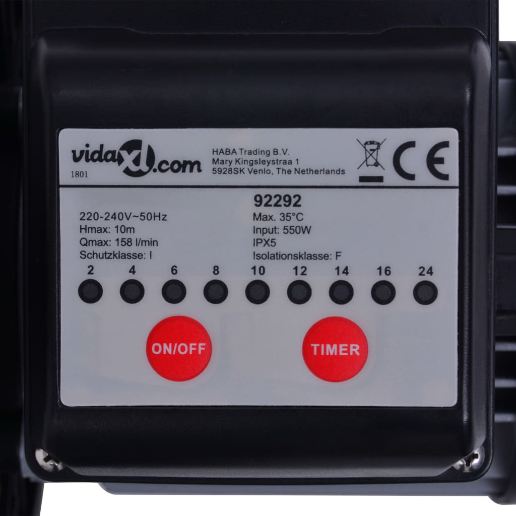 Zandfilterpomp Met Timer 550 W