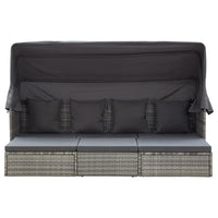 Tuinbed Met Luifel Poly Rattan Gemengd