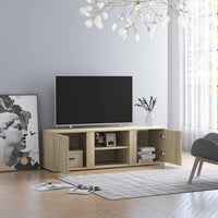 Tv-Meubel 120X34X37 Cm Bewerkt Hout Kleurig