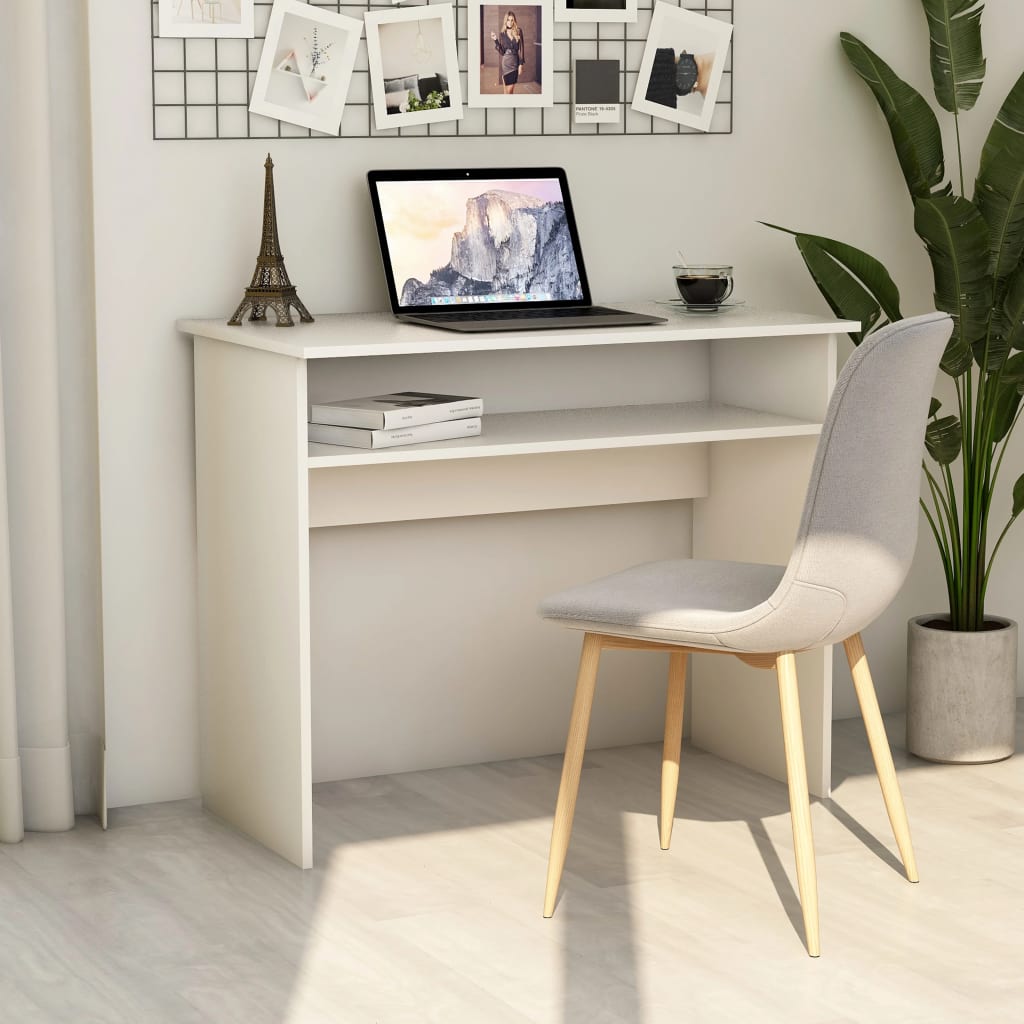Bureau 90X50X74 Cm Bewerkt Hout Kleurig