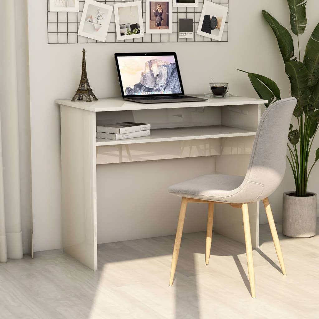 Bureau 90X50X74 Cm Bewerkt Hout Kleurig