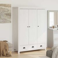 Kledingkast Hill 3 Deuren 127X50X170 Cm Massief Grenenhout