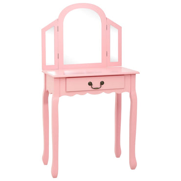 Kaptafel Met Kruk 65X36X128 Cm Paulowniahout Mdf