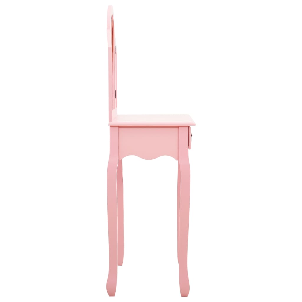 Kaptafel Met Kruk 65X36X128 Cm Paulowniahout Mdf