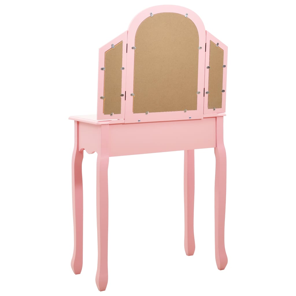 Kaptafel Met Kruk 65X36X128 Cm Paulowniahout Mdf
