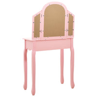 Kaptafel Met Kruk 65X36X128 Cm Paulowniahout Mdf