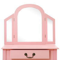 Kaptafel Met Kruk 65X36X128 Cm Paulowniahout Mdf