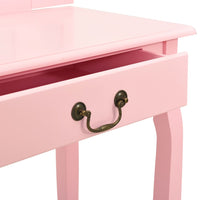 Kaptafel Met Kruk 65X36X128 Cm Paulowniahout Mdf