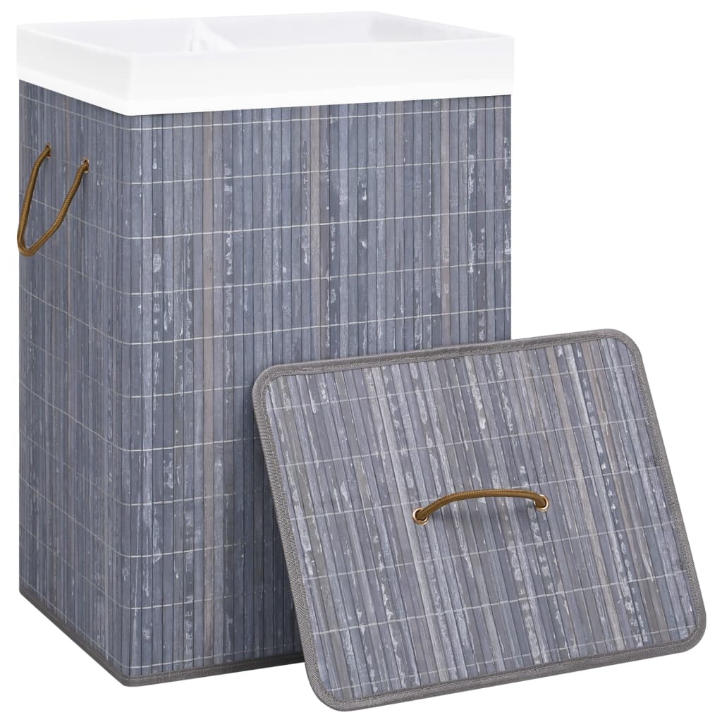 Wasmand Met 2 Vakken 72 L Bamboe