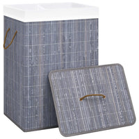 Wasmand Met 2 Vakken 72 L Bamboe
