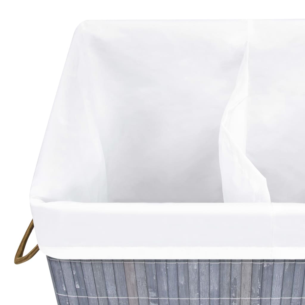 Wasmand Met 2 Vakken 72 L Bamboe