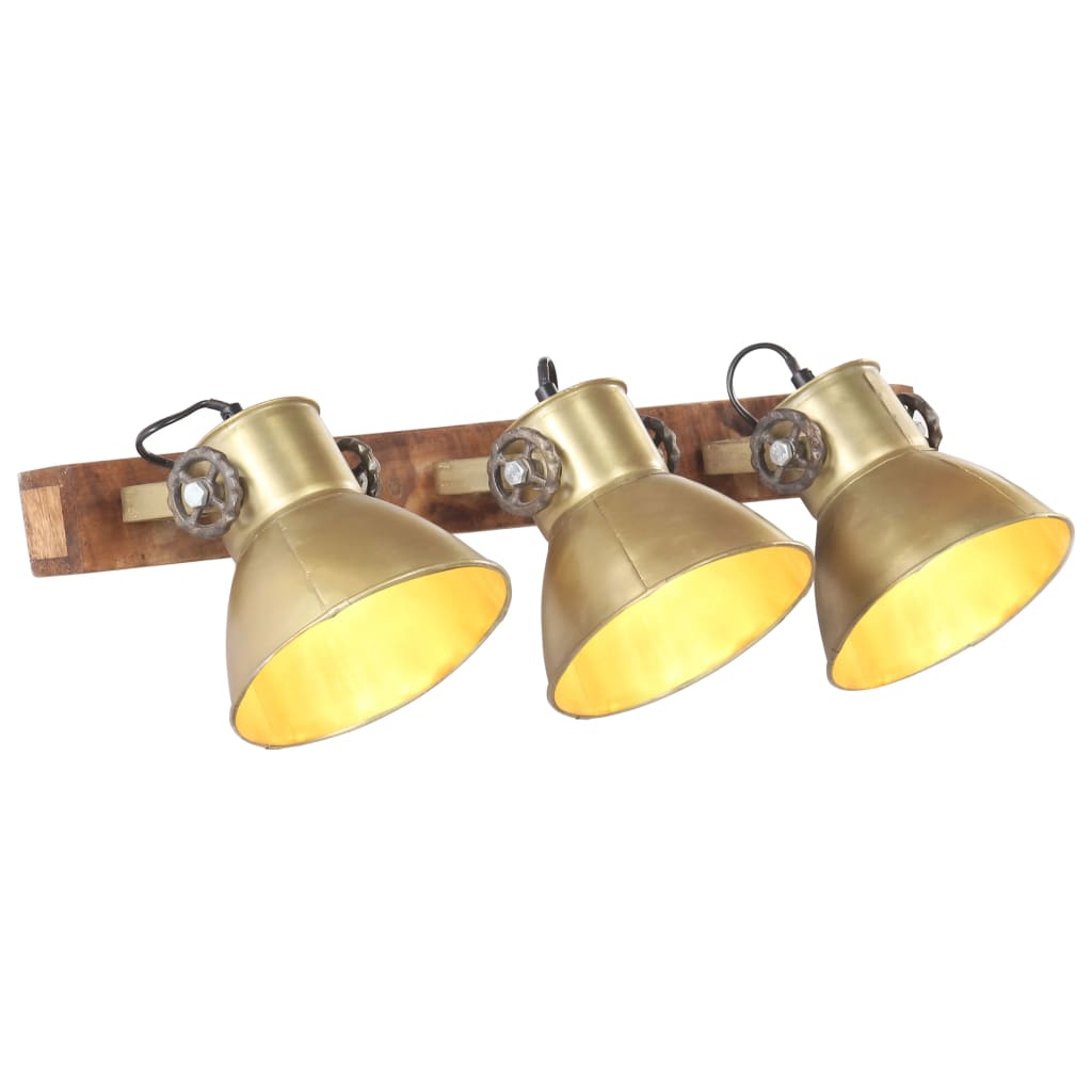 Wandlamp Industrieel E27 65X25 Cm Messingkleurig