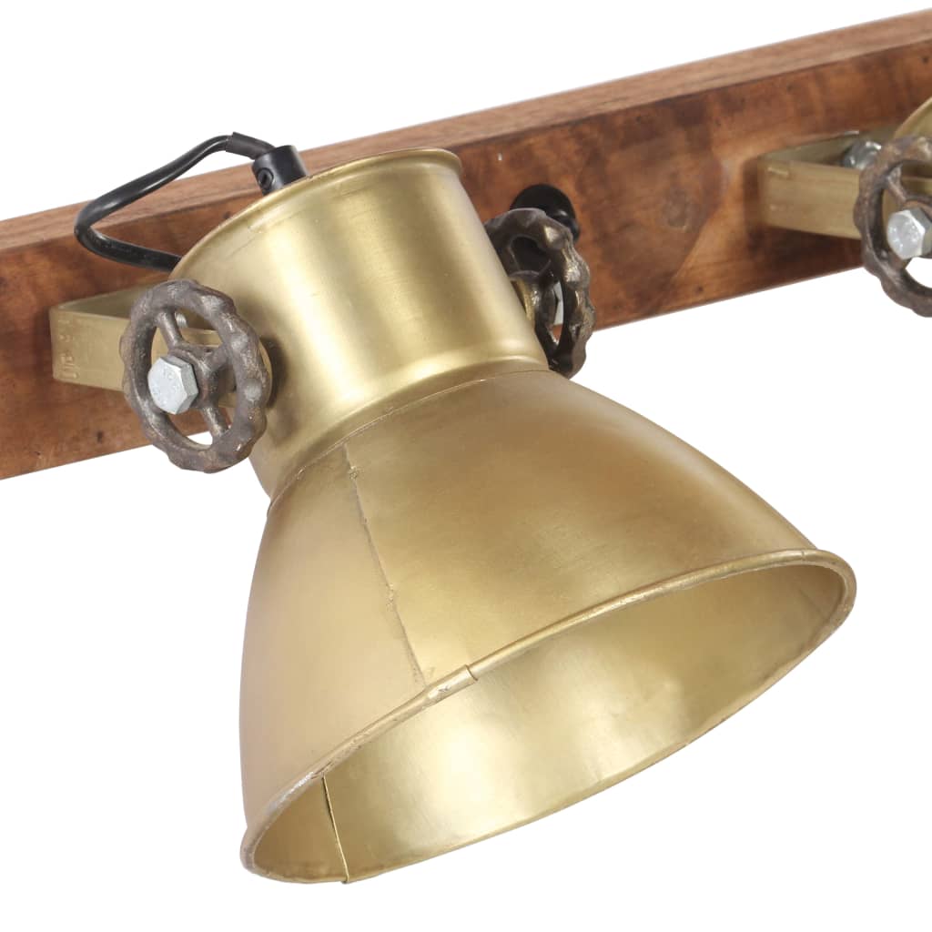 Wandlamp Industrieel E27 65X25 Cm Messingkleurig