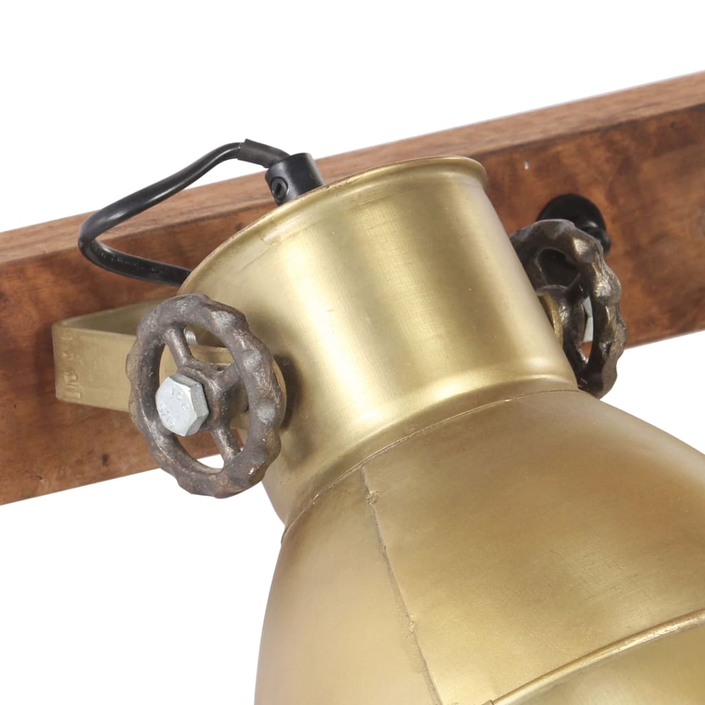 Wandlamp Industrieel E27 65X25 Cm Messingkleurig