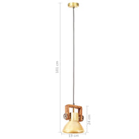 Hanglamp Industrieel Rond 25 W E27 19 Cm Messingkleurig Koper