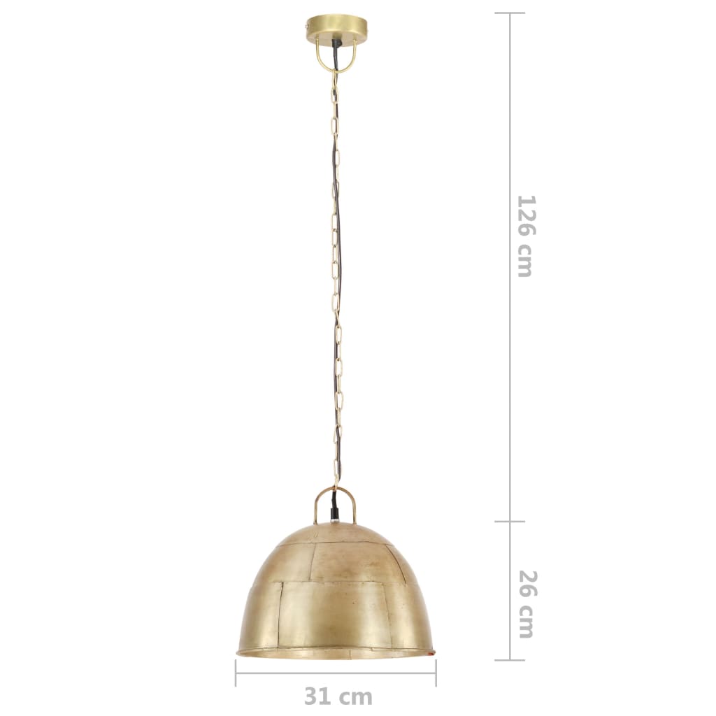 Hanglamp Industrieel Vintage Rond 25 W E27 31 Cm Messingkleurig Koper