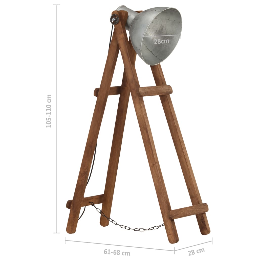 Vloerlamp E27 Massief Mangohout Kleurig