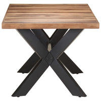 Eettafel Massief Hout Met Honingkleurige Afwerking