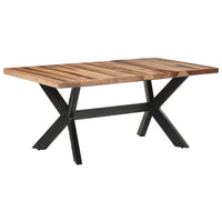 Eettafel Massief Hout Met Honingkleurige Afwerking