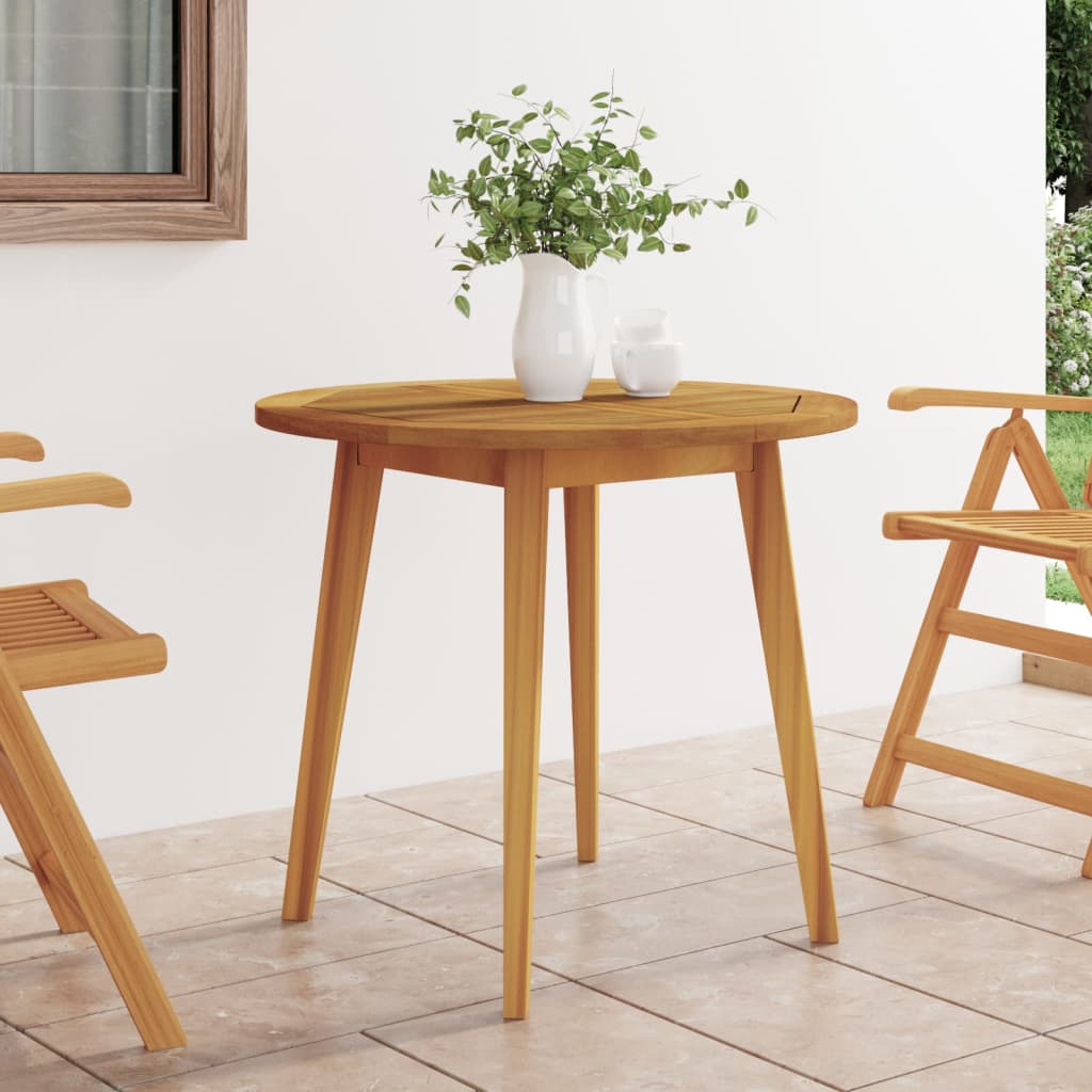 Tuintafel Ø85X75 Cm Massief Acaciahout