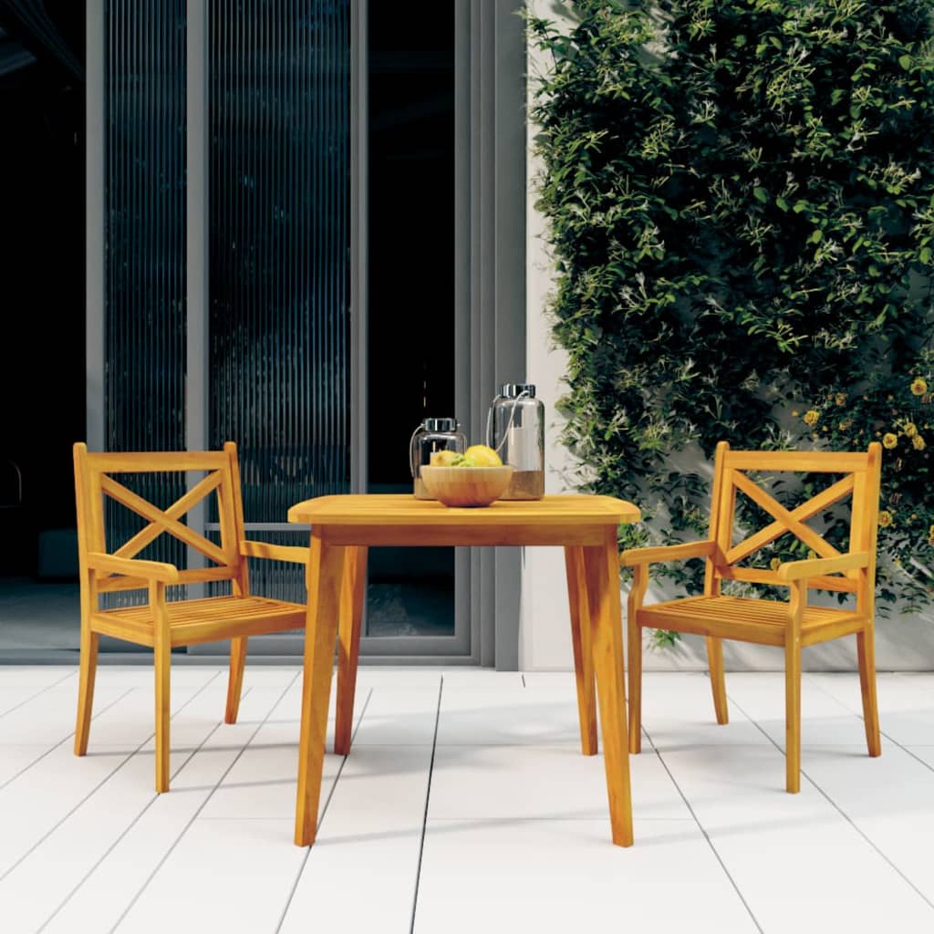 Tuintafel Ø85X75 Cm Massief Acaciahout