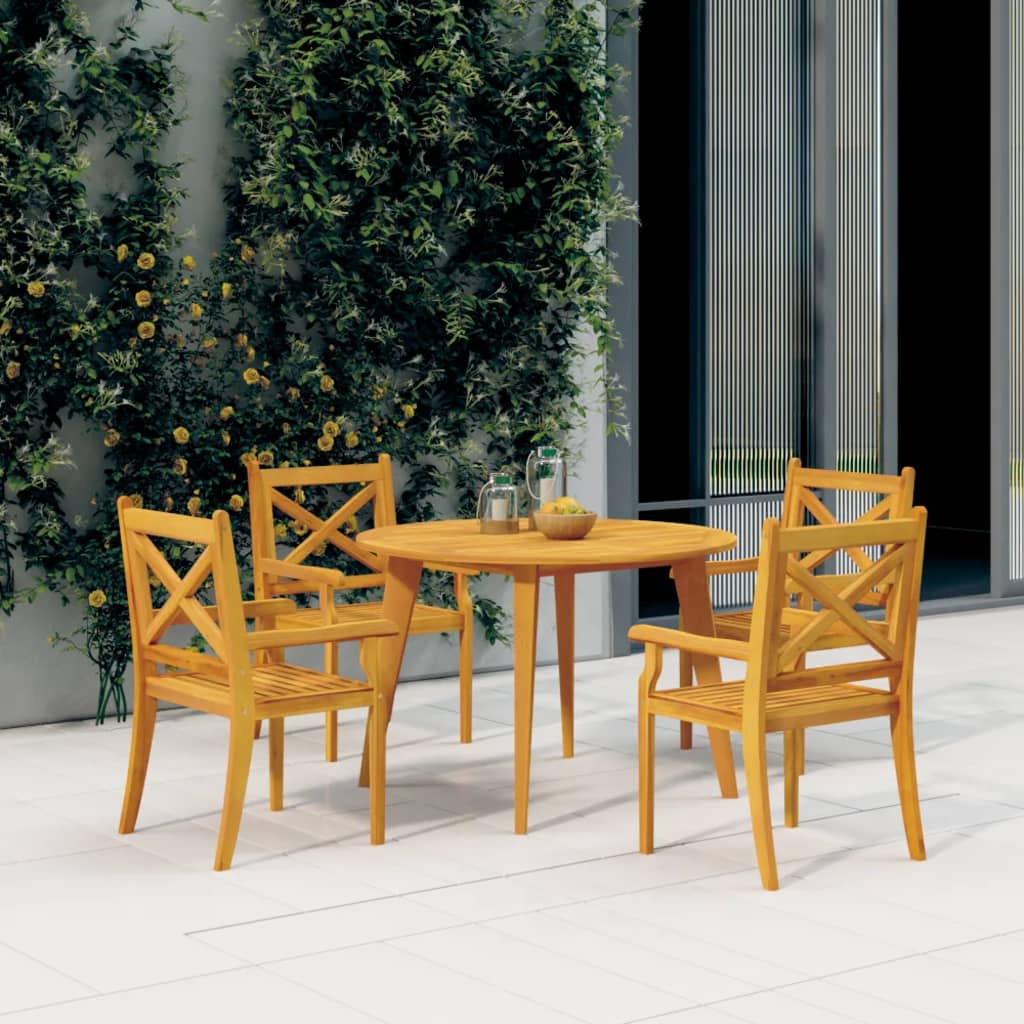 Tuintafel Ø85X75 Cm Massief Acaciahout