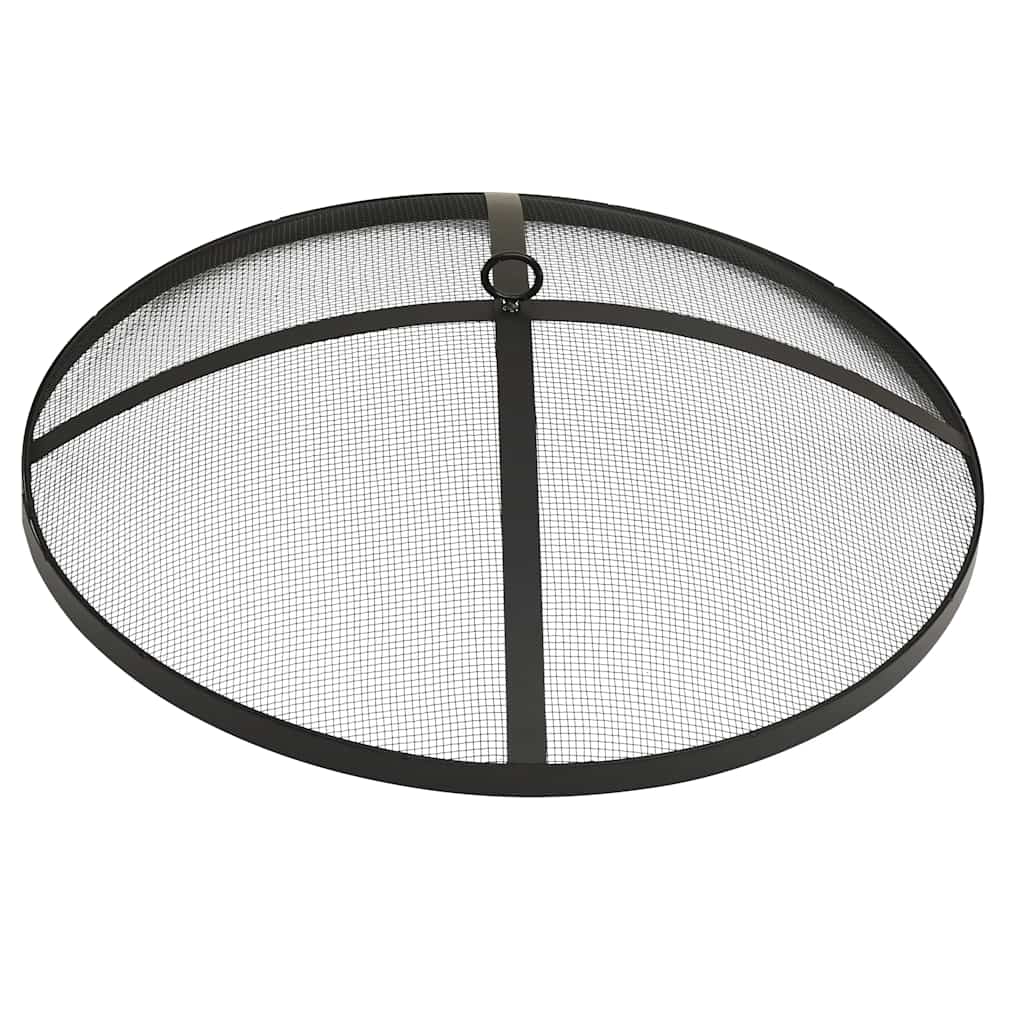Vuurschaal En Barbecue 2-In-1 Met Pook 59X59X60 Cm Rvs Zwart