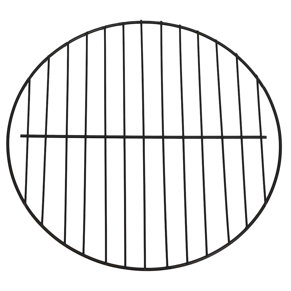 Vuurschaal En Barbecue 2-In-1 Met Pook 59X59X60 Cm Rvs Zwart