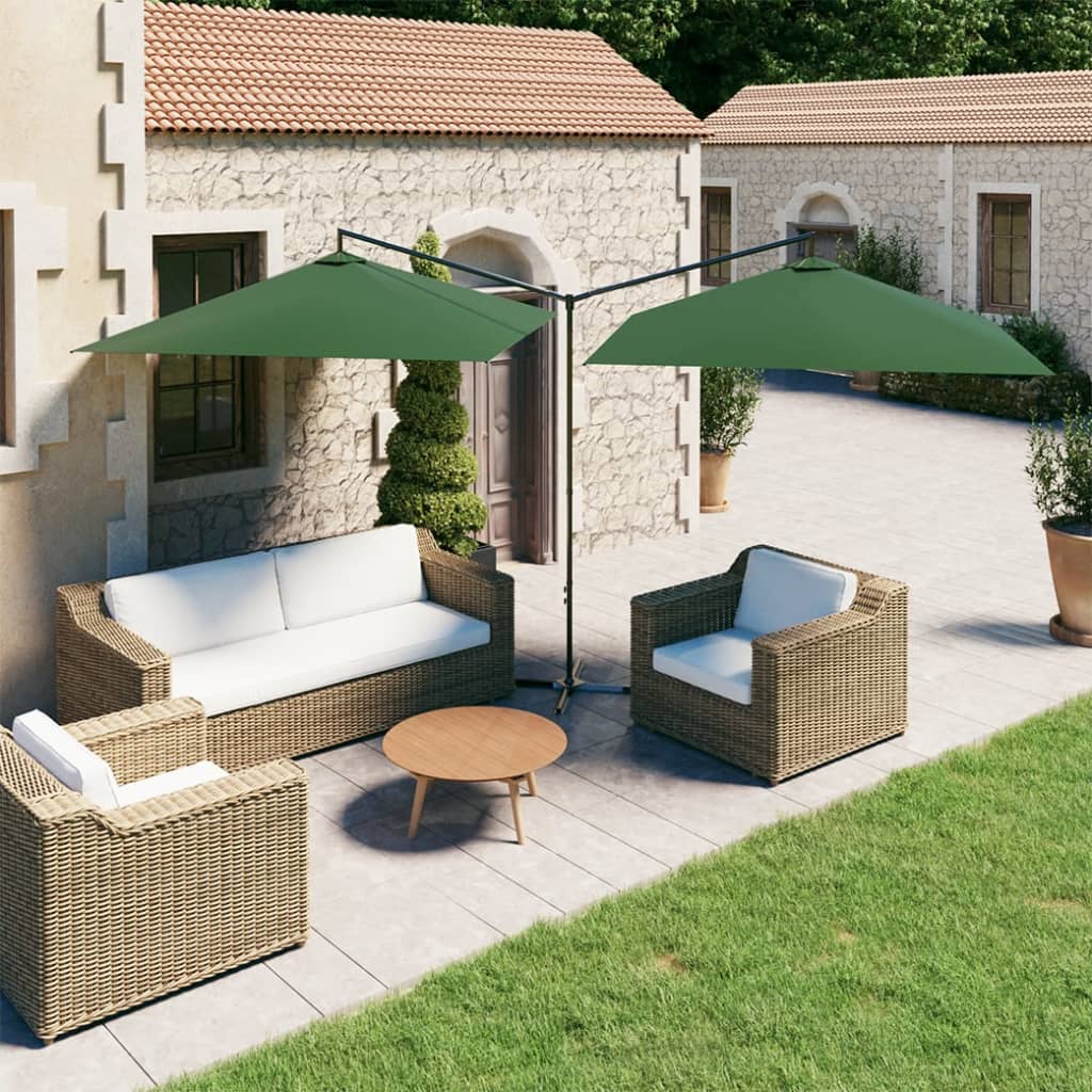 Parasol Dubbel Met Stalen Paal 600X300 Cm