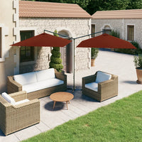 Parasol Dubbel Met Stalen Paal 600X300 Cm