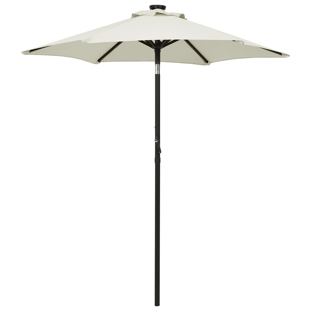Parasol Met Led-Verlichting 200X211 Cm Aluminium