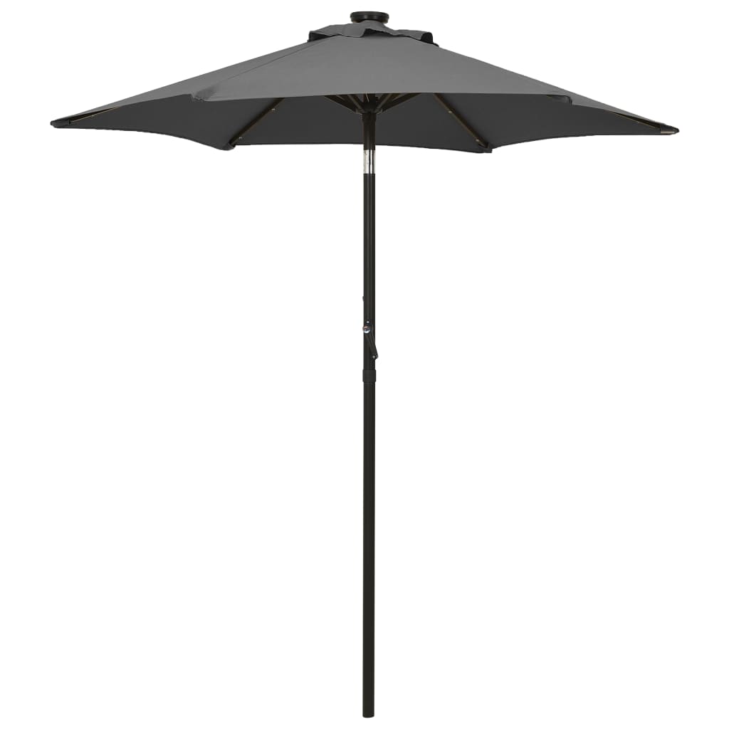 Parasol Met Led-Verlichting 200X211 Cm Aluminium