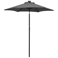 Parasol Met Led-Verlichting 200X211 Cm Aluminium