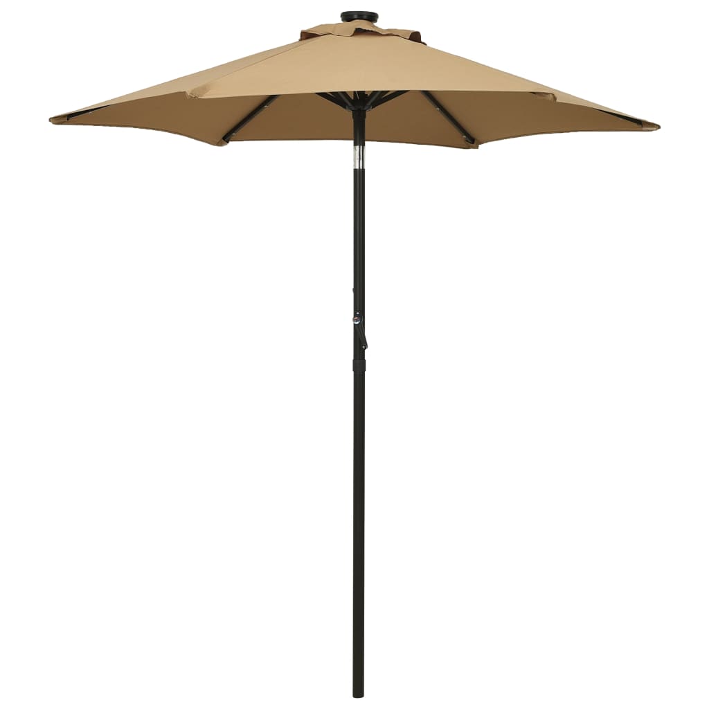 Parasol Met Led-Verlichting 200X211 Cm Aluminium