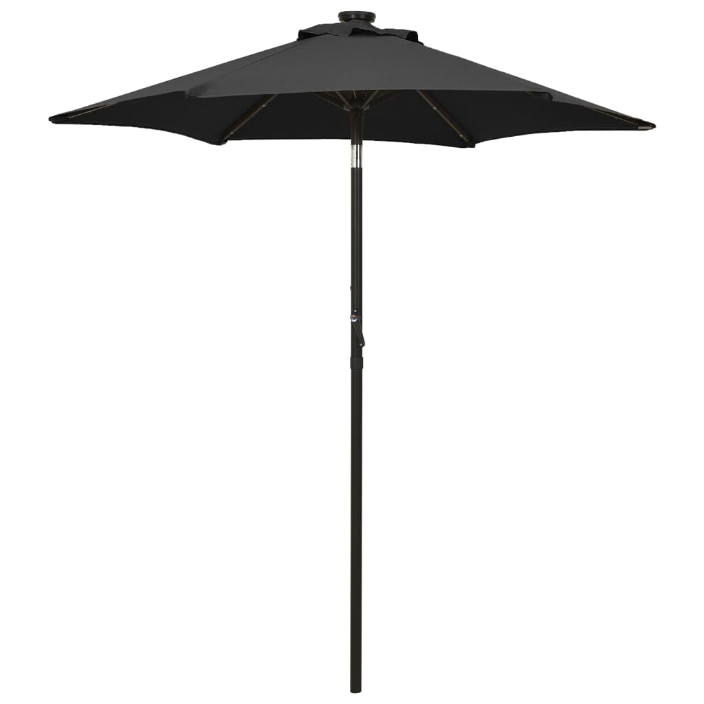 Parasol Met Led-Verlichting 200X211 Cm Aluminium