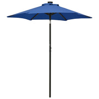 Parasol Met Led-Verlichting 200X211 Cm Aluminium
