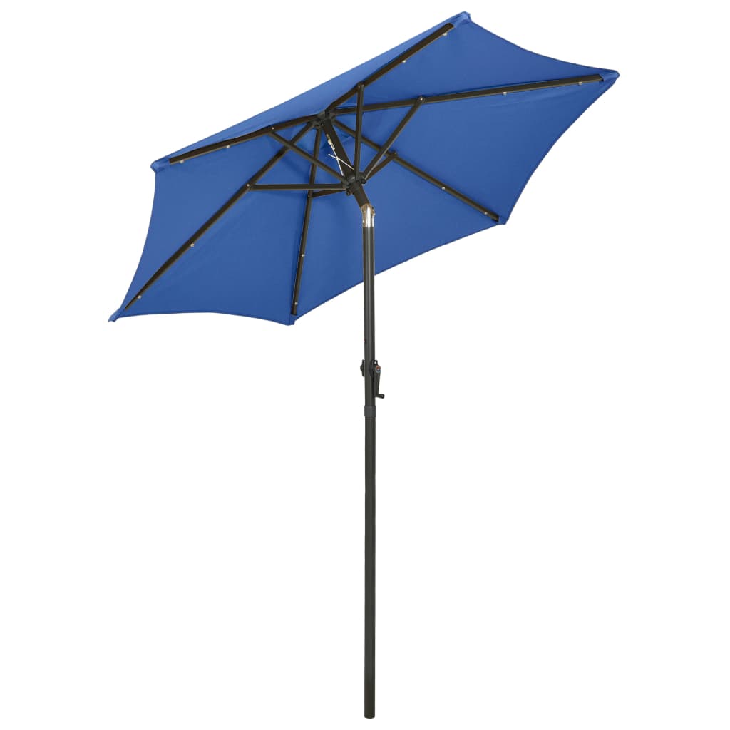 Parasol Met Led-Verlichting 200X211 Cm Aluminium