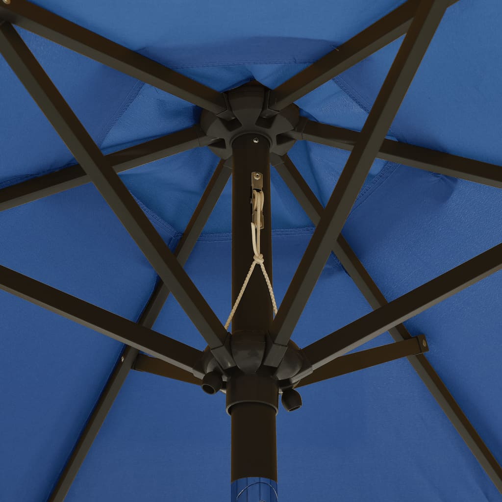 Parasol Met Led-Verlichting 200X211 Cm Aluminium