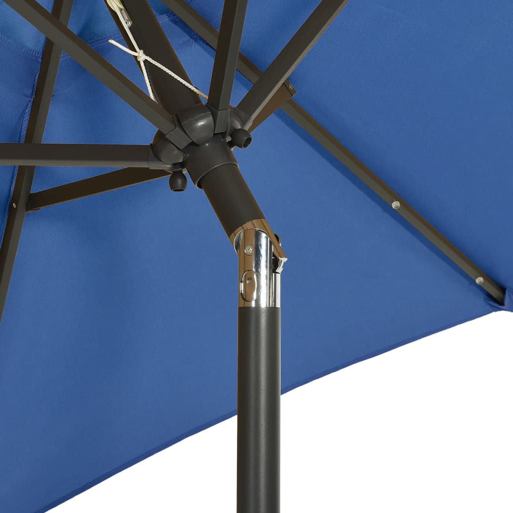 Parasol Met Led-Verlichting 200X211 Cm Aluminium