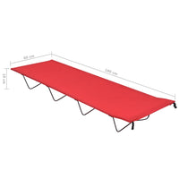 Campingbed 180X60X19 Cm Oxford Stof En Staal