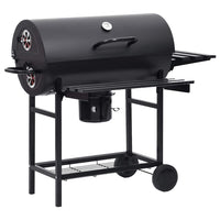 Barbecuevat Met Wielen En Schappen 115X85X95 Cm Staal Zwart