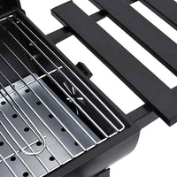 Barbecuevat Met Wielen En Schappen 115X85X95 Cm Staal Zwart