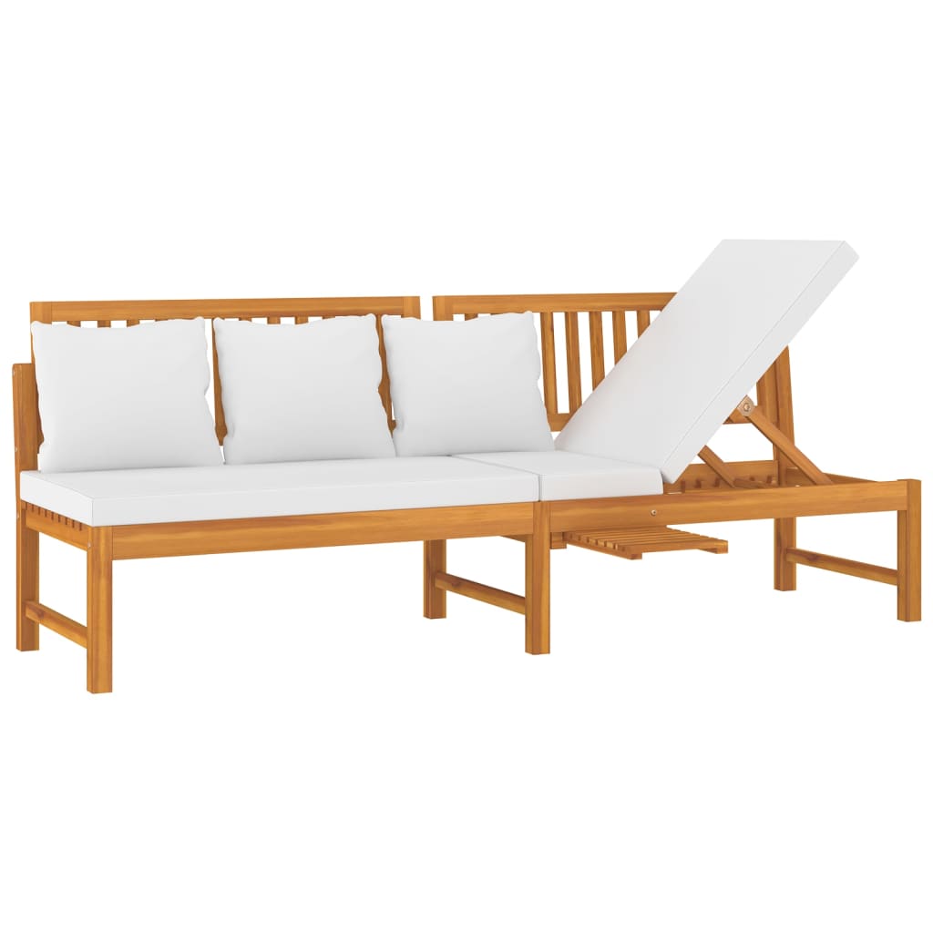 Dagbed Met Kleurig Kussen 200X60X75 Cm Massief Acaciahout