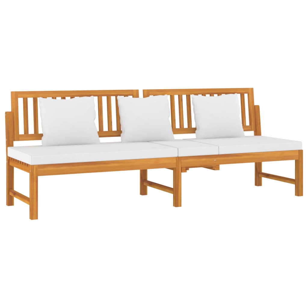 Dagbed Met Kleurig Kussen 200X60X75 Cm Massief Acaciahout