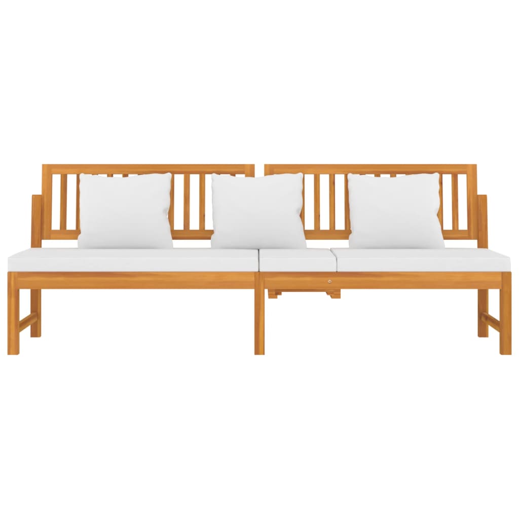 Dagbed Met Kleurig Kussen 200X60X75 Cm Massief Acaciahout