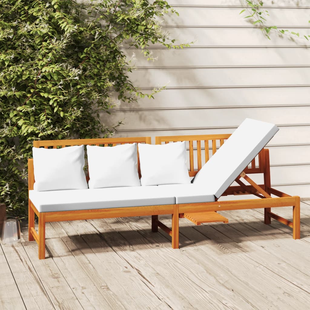 Dagbed Met Kleurig Kussen 200X60X75 Cm Massief Acaciahout