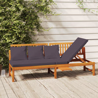 Dagbed Met Kleurig Kussen 200X60X75 Cm Massief Acaciahout