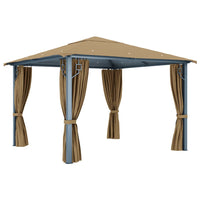 Prieel Met Gordijn Aluminium