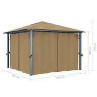 Prieel Met Gordijn Aluminium